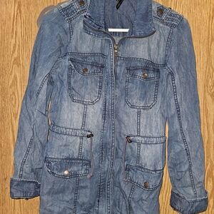 Maurices Blue Jean Jacket with Pocket Details